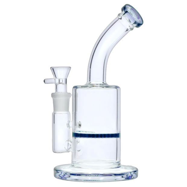 Bent Neck with Honeycomb Perc Water Pipe - Green - 9 in.