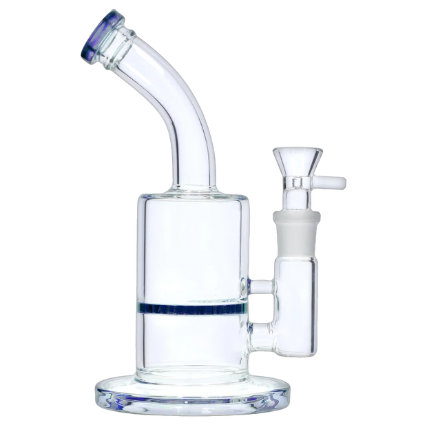 Bent Neck with Honeycomb Perc Water Pipe - Green - 9 in.