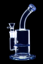 Bent Neck with Honeycomb Perc Water Pipe - Green - 9 in.