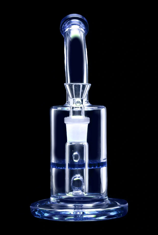 Bent Neck with Honeycomb Perc Water Pipe - Green - 9 in.
