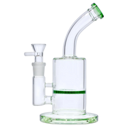 Bent Neck with Honeycomb Perc Water Pipe - Green - 9 in.