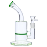 Bent Neck with Honeycomb Perc Water Pipe - Green - 9 in.