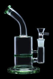 Bent Neck with Honeycomb Perc Water Pipe - Green - 9 in.