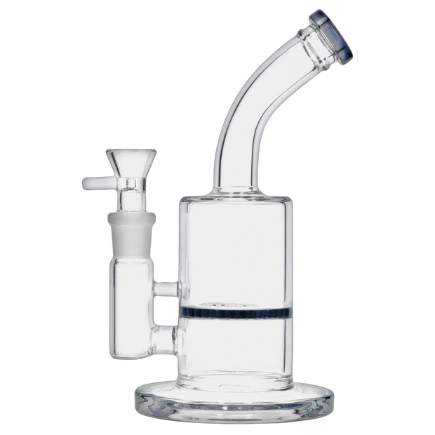 Bent Neck with Honeycomb Perc Water Pipe - Green - 9 in.