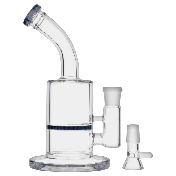 Bent Neck with Honeycomb Perc Water Pipe - Green - 9 in.