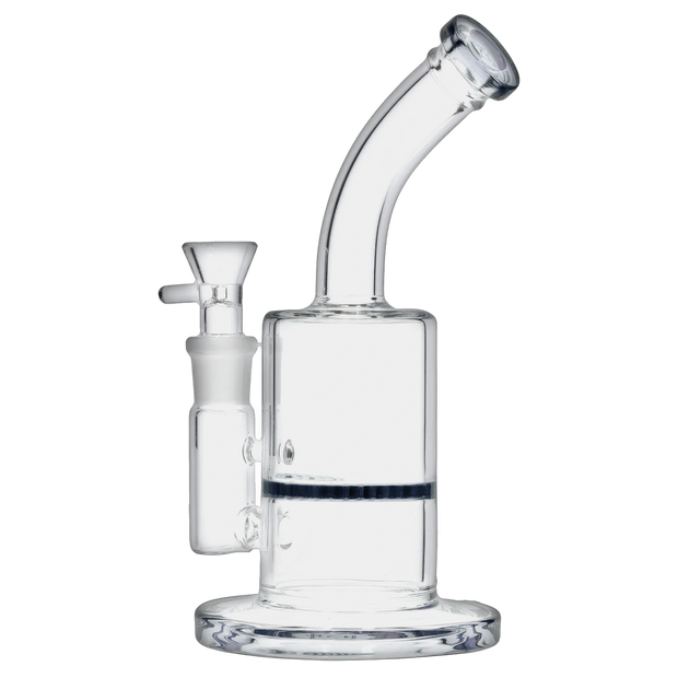 Bent Neck with Honeycomb Perc Water Pipe - Green - 9 in.