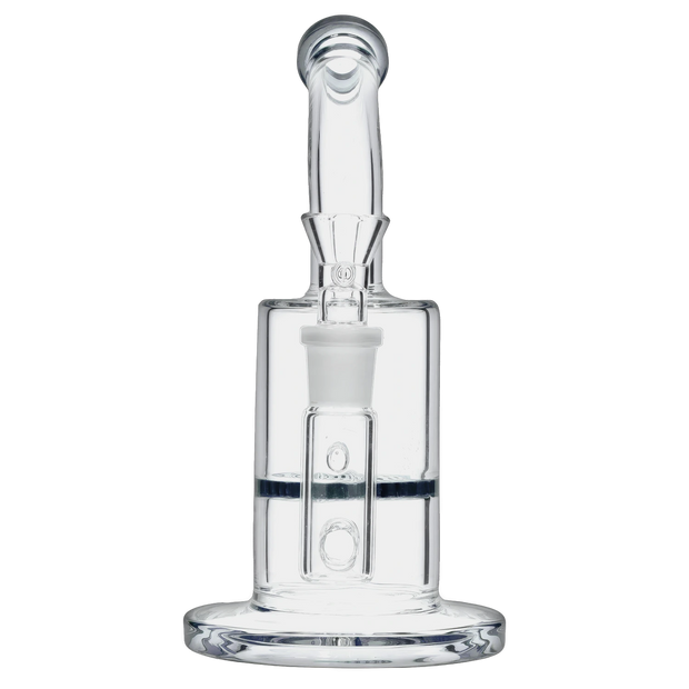 Bent Neck with Honeycomb Perc Water Pipe - Green - 9 in.