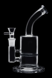 Bent Neck with Honeycomb Perc Water Pipe - Green - 9 in.