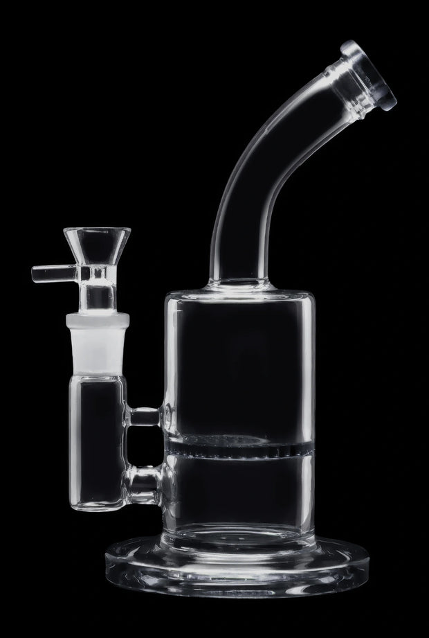 Bent Neck with Honeycomb Perc Water Pipe - Green - 9 in.