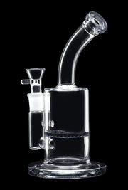 Bent Neck with Honeycomb Perc Water Pipe - Green - 9 in.