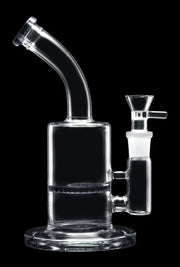 Bent Neck with Honeycomb Perc Water Pipe - Green - 9 in.