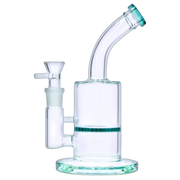 Bent Neck with Honeycomb Perc Water Pipe - Green - 9 in.