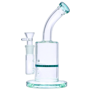 Bent Neck with Honeycomb Perc Water Pipe - Green - 9 in.