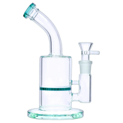 Bent Neck with Honeycomb Perc Water Pipe - Green - 9 in.