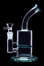 Bent Neck with Honeycomb Perc Water Pipe - Green - 9 in.