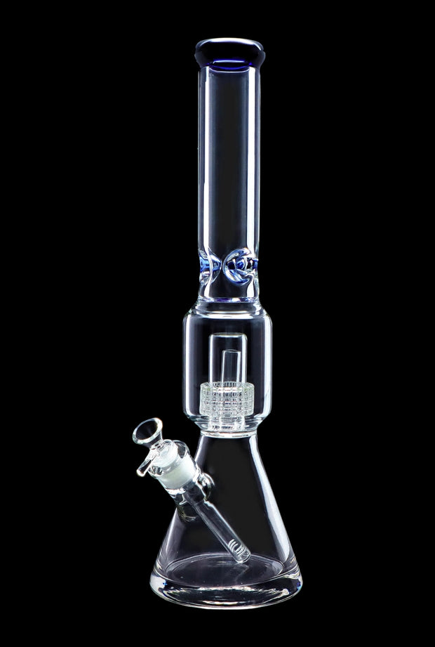 Beaker with Perc & Colour Mouthpiece - Blue - 16 in.