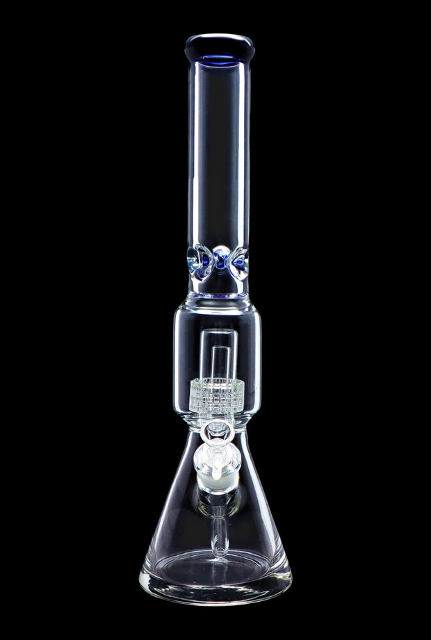 Beaker with Perc & Colour Mouthpiece - Blue - 16 in.