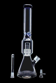 Beaker with Perc & Colour Mouthpiece - Blue - 16 in.