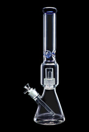 Beaker with Perc & Colour Mouthpiece - Blue - 16 in.