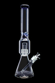 Beaker with Perc & Colour Mouthpiece - Blue - 16 in.