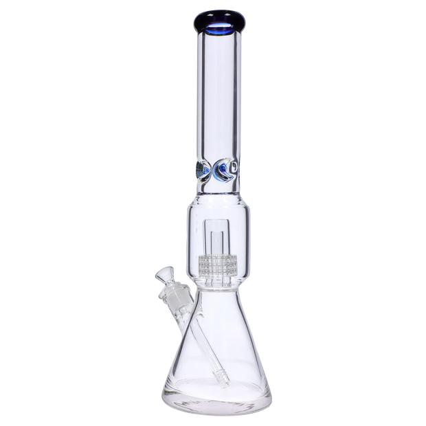 Beaker with Perc & Colour Mouthpiece - Blue - 16 in.