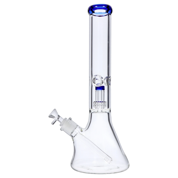 7mm Beaker with Matrix Perc Water Pipe - Green - 16 in.