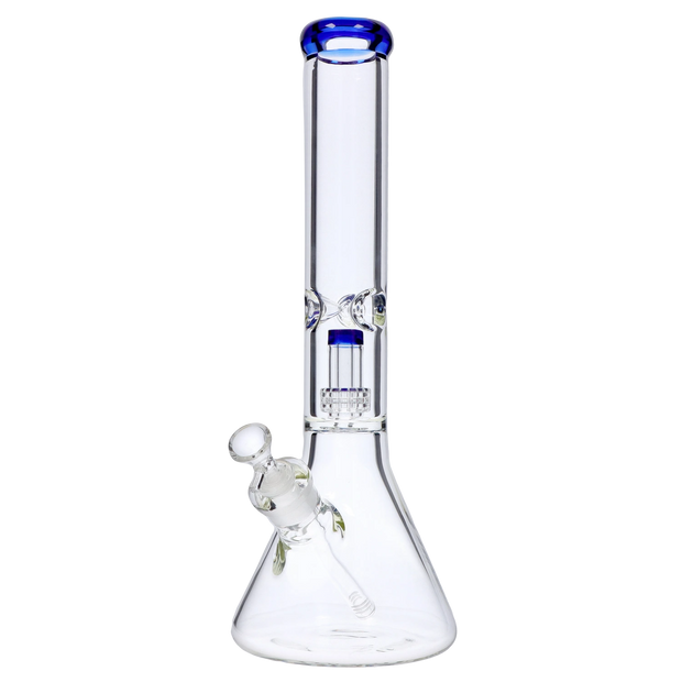7mm Beaker with Matrix Perc Water Pipe - Green - 16 in.