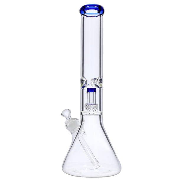 7mm Beaker with Matrix Perc Water Pipe - Green - 16 in.