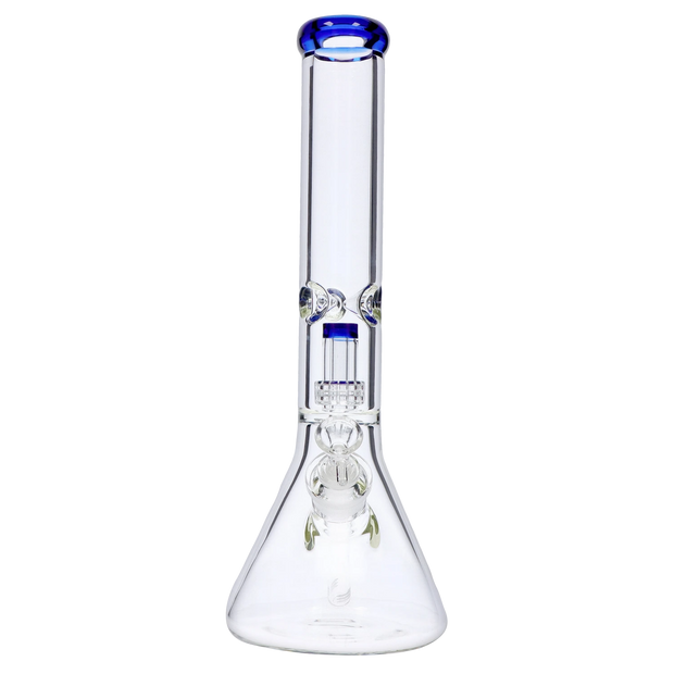 7mm Beaker with Matrix Perc Water Pipe - Blue - 16 in.