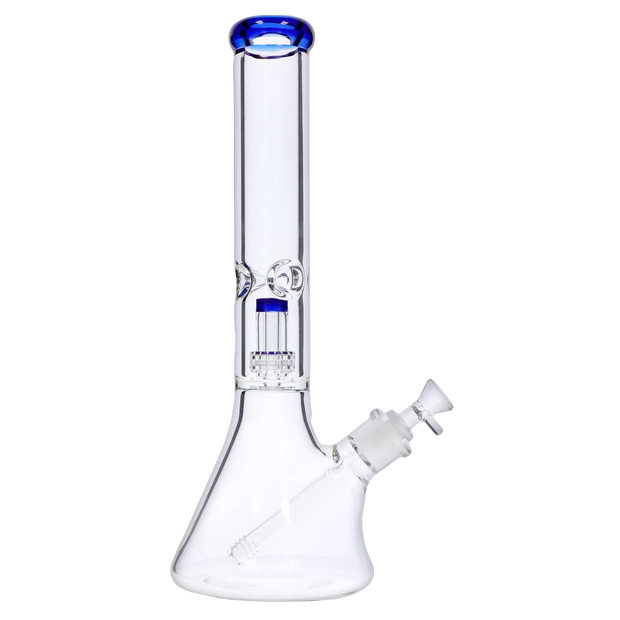 7mm Beaker with Matrix Perc Water Pipe - Green - 16 in.