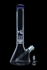 7mm Beaker with Matrix Perc Water Pipe - Green - 16 in.