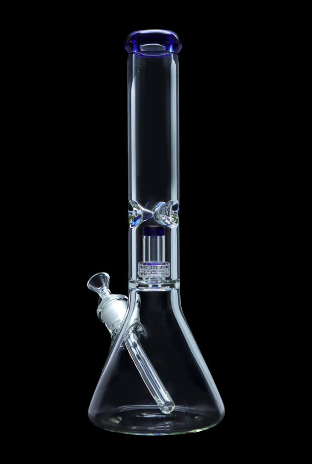 7mm Beaker with Matrix Perc Water Pipe - Green - 16 in.