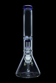 7mm Beaker with Matrix Perc Water Pipe - Green - 16 in.