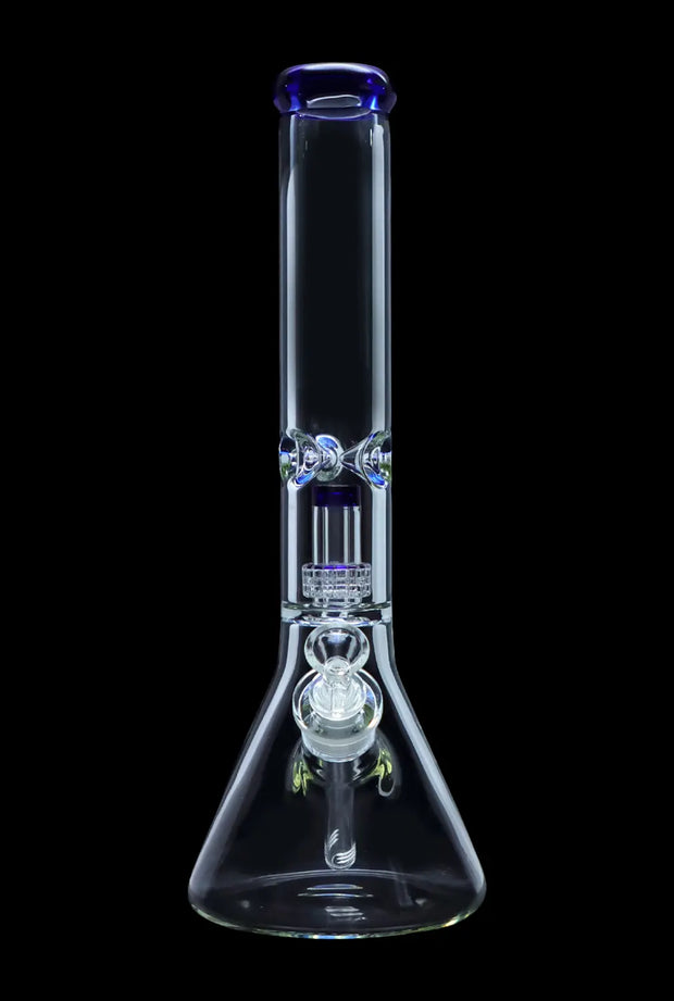 7mm Beaker with Matrix Perc Water Pipe - Green - 16 in.