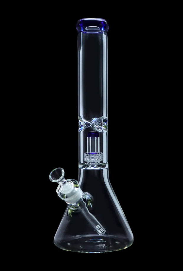 7mm Beaker with Matrix Perc Water Pipe - Green - 16 in.