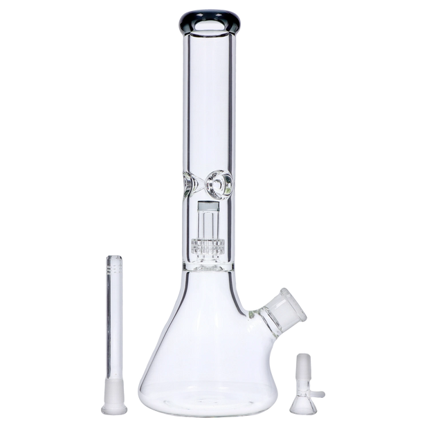 7mm Beaker with Matrix Perc Water Pipe - Green - 16 in.