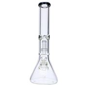 7mm Beaker with Matrix Perc Water Pipe - Green - 16 in.