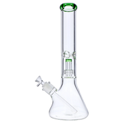 7mm Beaker with Matrix Perc Water Pipe - Green - 16 in.