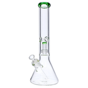 7mm Beaker with Matrix Perc Water Pipe - Green - 16 in.