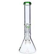 7mm Beaker with Matrix Perc Water Pipe - Green - 16 in.