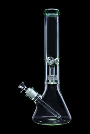 7mm Beaker with Matrix Perc Water Pipe - Green - 16 in.
