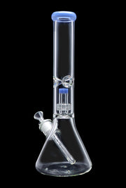 7mm Beaker with Matrix Perc Water Pipe - Green - 16 in.