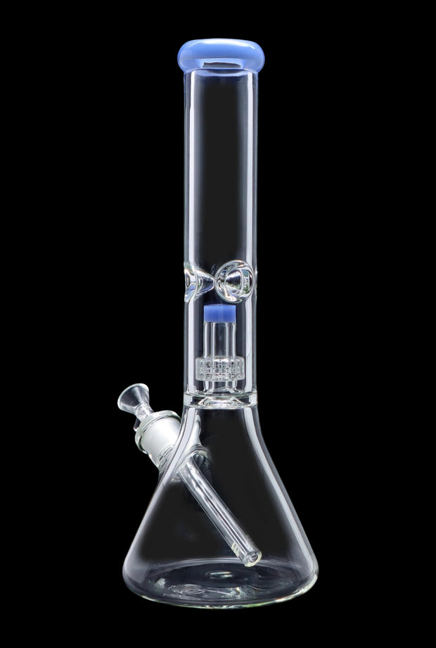 7mm Beaker with Matrix Perc Water Pipe - Green - 16 in.