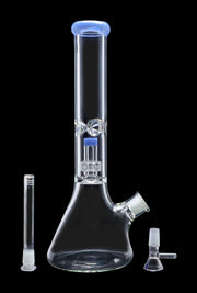 7mm Beaker with Matrix Perc Water Pipe - Green - 16 in.