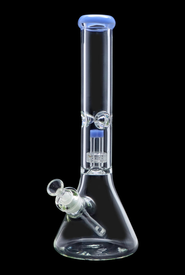 7mm Beaker with Matrix Perc Water Pipe - Green - 16 in.