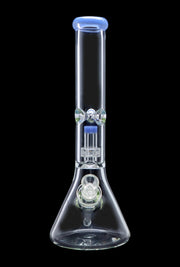 7mm Beaker with Matrix Perc Water Pipe - Green - 16 in.