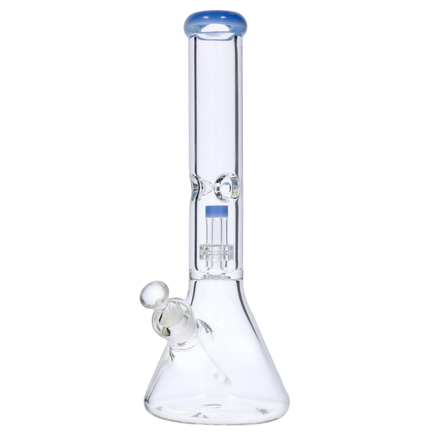 7mm Beaker with Matrix Perc Water Pipe - Green - 16 in.