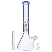 7mm Beaker with Matrix Perc Water Pipe - Green - 16 in.
