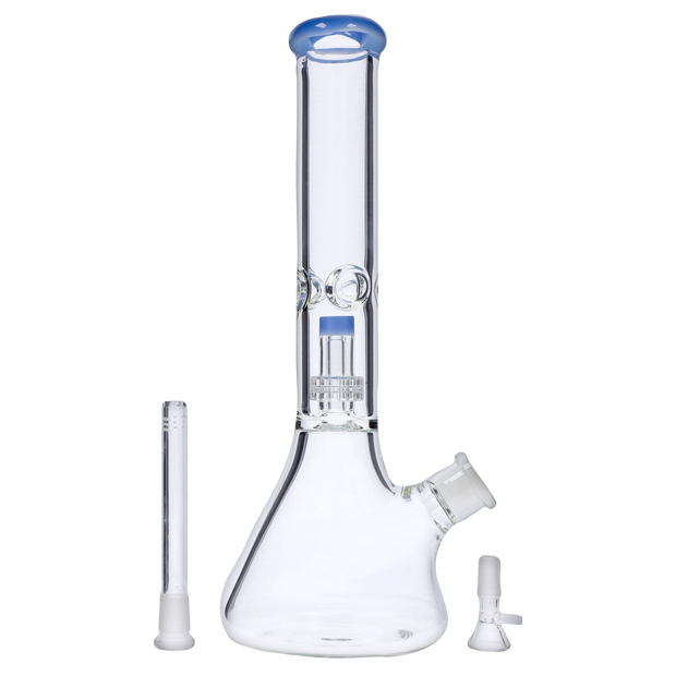 7mm Beaker with Matrix Perc Water Pipe - Green - 16 in.