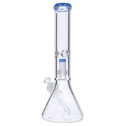 7mm Beaker with Matrix Perc Water Pipe - Green - 16 in.